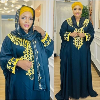 Turkizno Royal African Moda Beaded Dubaj Maroški Dolgimi Rokavi Ženske Formalno Obleko Evropski in Ameriški Modni Trendi