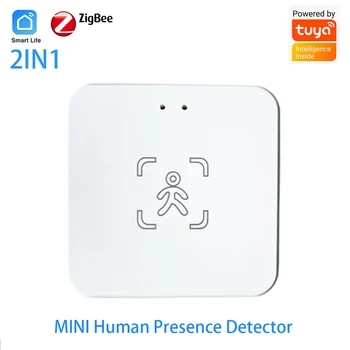 Tuya Zigbee 2v1 Človeškega Zaznavanja, Senzor za Milimeter Val Radar Lučka za Zaznavanje Gibanja PIR Detektor Smart Življenje Doma Automatio