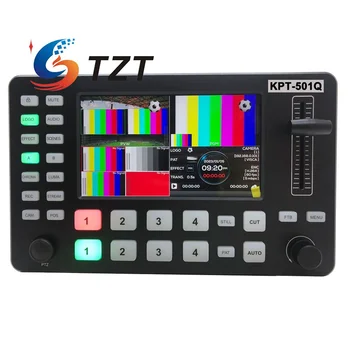 TZT KPT-501Q 4CH HDMI Video Preklopnik Avdio Video Naprave w/ Aluminij Okno za Livestreaming Intercutting
