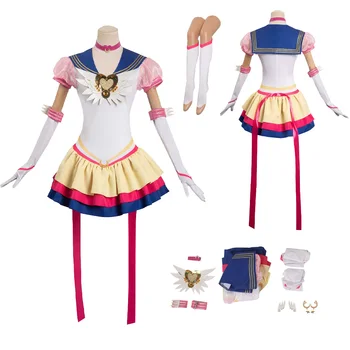 Usagi Tsukino Cosplay Kostum Obleko Anime Mornar Roleplay Krpo Ženske, Dekleta Krilo Obleke Halloween Carnival Party Prikrivanje Obleko