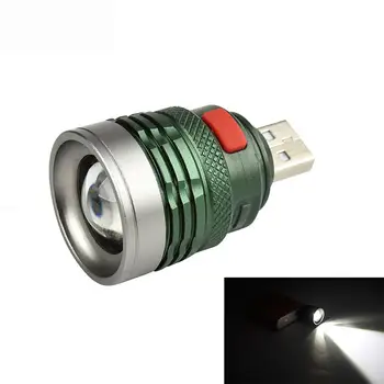 USB Svetilka LED Mini Prenosni Dlančnik Pocket Baklo Super Svetle Dolge razdalje Močno Svetlobo Aluminij Zlitine delovna svetilka Svetilka Svetilka