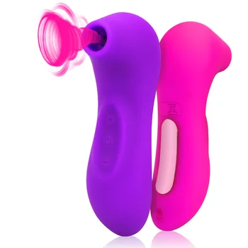 Vagina Stimulator Klitoris Bedak Vibrator 10 Hitrost Blowjob Jezika Lizanje Sex Igrače za Ženske Nastavek Sesanju
