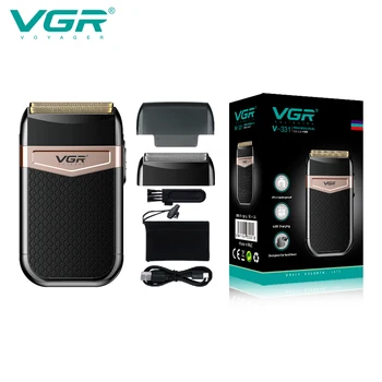 VGR Hair Trimmer Strokovno Obraz Brivnik IPX4 Nepremočljiva Lase rezalni Stroj, Električna Polnilna Mini Brivnik za Moške V-331