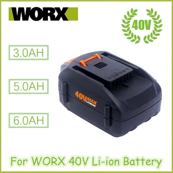 WORX 100% novo Izvirno čisto nov zamenljive WORX največ 40v 3.0 AH/5.0 AH/6.0 AH litij-ionska baterija za orodje, baterije WA3580