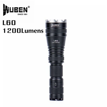 WUBEN L60 Zoomable LED Svetilka 1200Lumens Taktično Svetilko 5 Razsvetljavo Načini Nepremočljiva Luč za Kampiranje EOS Sili