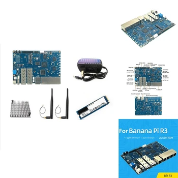 Za Banana PI BPI-R3 MT7986 2GB+8GB EMMC 2XSFP Usmerjevalnik Razvoj Odbora Z 256G SSD+hladilnega telesa+2Xantennas+Napajanje