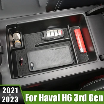 Za Haval H6 3. Gen 2021 2022 2023 GT DHT-PHEV Avto Centralne Konzole Armrest Sekundarne Škatla za Shranjevanje Imetnik Organizator Rokavice Pladenj