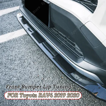 Za Toyota RAV4 2019 2020 Sprednji Odbijač za Ločevanje Lip Spojler Difuzor Kritje Deflektor Telo Tuning Kit Pribor Gloss Črna ABS