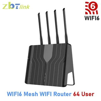 Zbtlink WIFI6 Očesa WIFI Usmerjevalnika Brezžičnega Omrežja Openwrt 1800Mbps USB3.0 DDR3 256 MB 3*LAN MI-MIMO 2.4 g 5.8 g Antena za 64 Uporabnik
