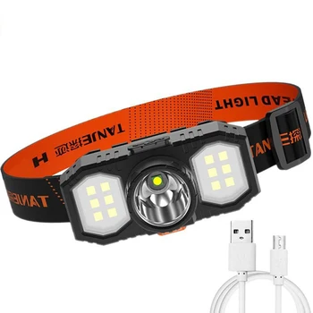 ZK30 LED Smerniki COB Mini Razsvetljavo na Prostem Dolgo Strel Head-mounted Baklo USB Polnilne Nepremočljiva Električni Ribolov Svetlobe