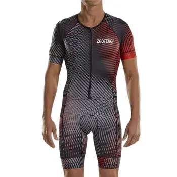 ZOOTEKOI Triatlon Aero Razred Skinsuit Laser Cut Tkanine Kratek Sleeve Kolesarjenje Jersey Obleka Oblačila Jumpsuit Maillot Ropa Ciclismo