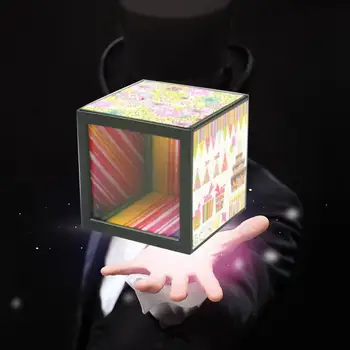 Čarobno Presence Banka Iluzijo Flash Light Up Magic Box Igre Rekviziti Kovanec Igrača Zabavno Čarobno Desk Izginejo Dekor Darila Potegavščina Denar Polje W6c2