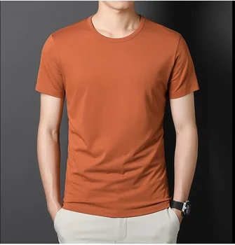 ŠT.2 A1532 Bela Črna Kratka sleeved moška Oblačila Slim Krog Vratu Dno T Shirt Trendy Priložnostne