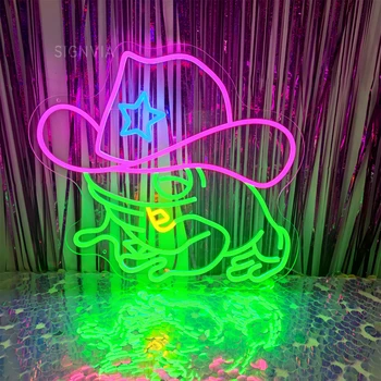 Žaba Neon Znak Svetlobe Srčkan Živali LED Neon Luči Spalnica Soba Stenski Dekor Estetski Okras Otroci Rojstni dan Darila Nočne Luči