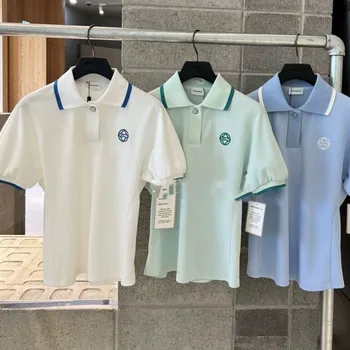 Ženske Golf Polo Majice Belovrati Vratu Tenis Majica Kratek Rokav, Suh Fit Vlage Wicking, Zaščita pred Soncem
