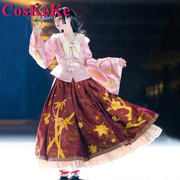 【Na Zalogi】CosKeKe Horaisan Kaguya Cosplay Anime Igra Touhou Projekta Kostum Krasen Sweet Stranka Obleko Vlogo Igrajo Oblačila S-XL