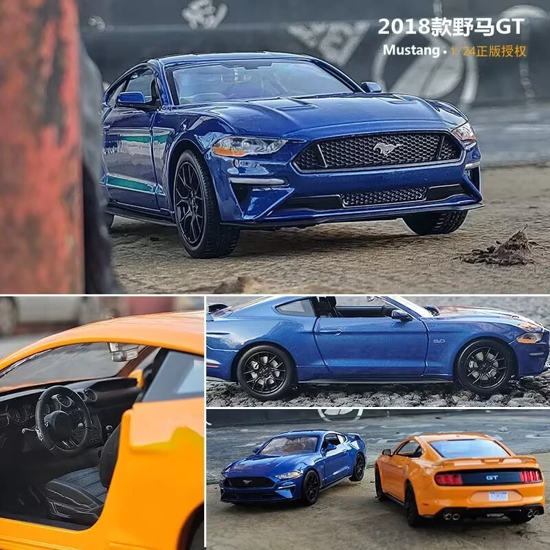 1:24 2018 Ford Mustang GT Zbirateljske Zlitine Športni Avto Model Diecast Kovinski dirkalnika Modelu Vozila Visoko Simulacije Otrok Igrača Darilo