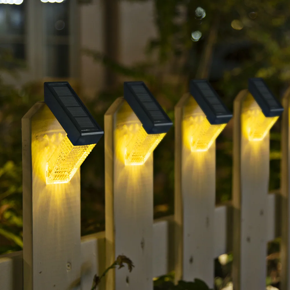 1/2Pcs LED Sončne Stopnice Lučka Nepremočljiva Prostem Vrt Pot Dvorišče Teras Stopnicah Korake Ograjo Svetilke z RGB Sončne Svetlobe Noč