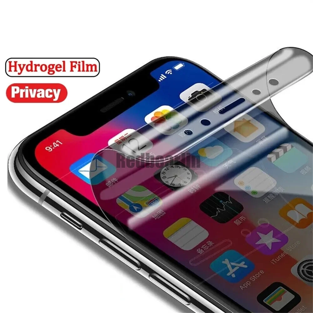 100 kozarcev Anti Vohun Zasebnosti Hydrogel Film Za iPhone 13 12 11 14 Pro Max Zaslon Protektorstvo Za iPhone 11 14 Pro XS MAX X XR Film