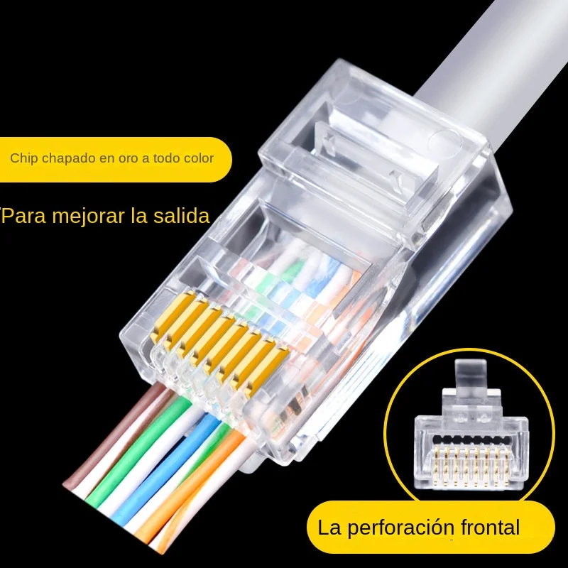 100 kozarcev RJ45 RJ-45 Ethernet Kabli Modul Priključite Omrežni Priključek za UTP Cat5 Mrežo Cat5e Kabel Kristalno Glave 8P8C konektor