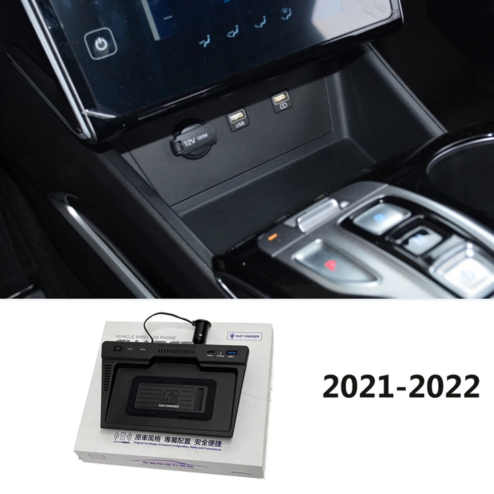 15W Avto Brezžično Polnjenje Polnilnik za Hyundai Tucson Hitro QI Telefon Polnjenje Pad Tablice Dodatki 2021