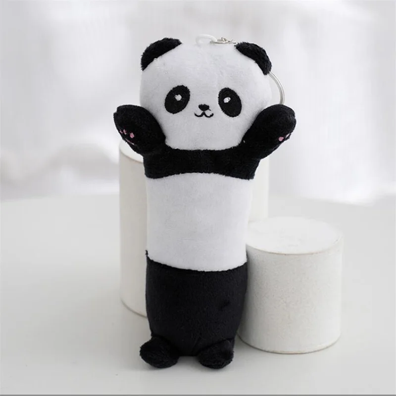 2 Barvna Risanka Trakovi Panda Plišastih Igrač, Male Živali Lutka Vrečko Obesek Keychain Počitnice Darilo za Rojstni dan Dekle 16 cm