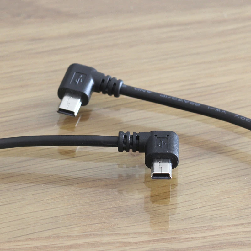 20 cm 0,2 m USB 2.0 Moški MINI USB 2.0 Moški 90 Stopinj pod Kotom kabel mini USB levo ali desno pod Kotom Podatki Kabel za Polnjenje