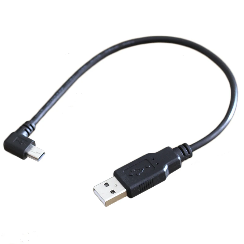 20 cm 0,2 m USB 2.0 Moški MINI USB 2.0 Moški 90 Stopinj pod Kotom kabel mini USB levo ali desno pod Kotom Podatki Kabel za Polnjenje