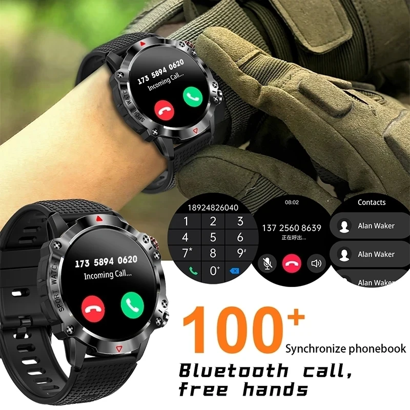 2023 Nova Zunanja Pametno Gledati Moške Bluetooth klic AMOLED Zaslon Ure Športna Fitnes Tracker Nepremočljiva smartwatch Moški