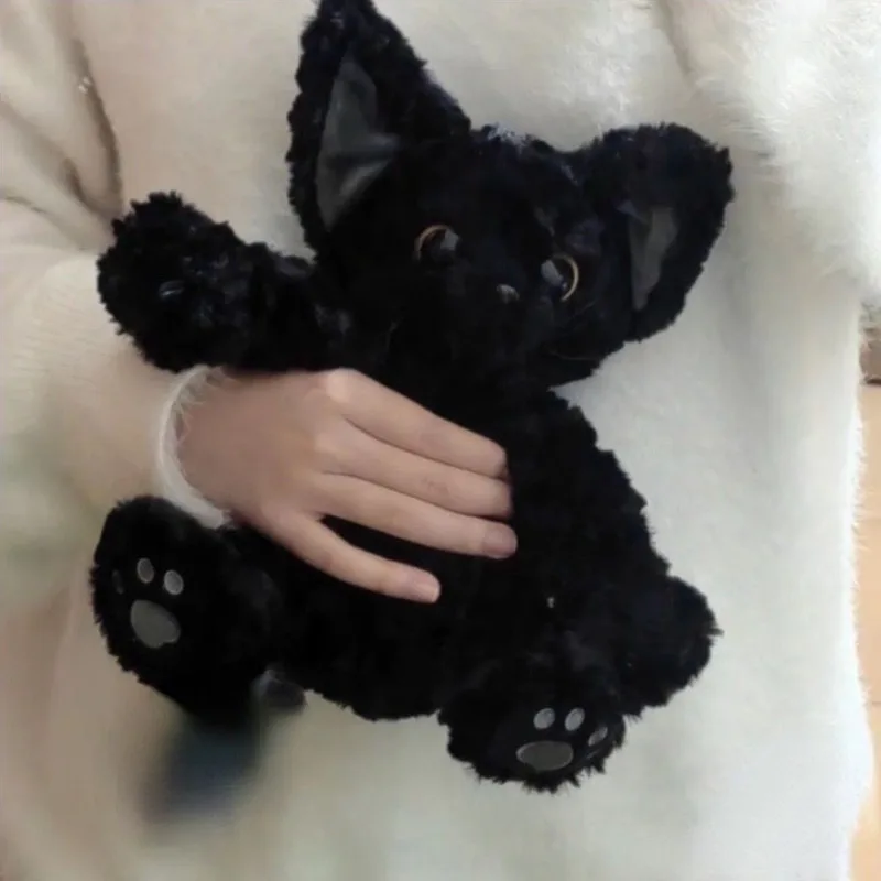 27 cm Plemy Mačka Plišastih Lutka Kawaii KUKIs Kachidevon Kodraste Black Cat Igrača Plushie Mehko Cartoon Živali Blazino Za Otroke Baby Dekle Darilo