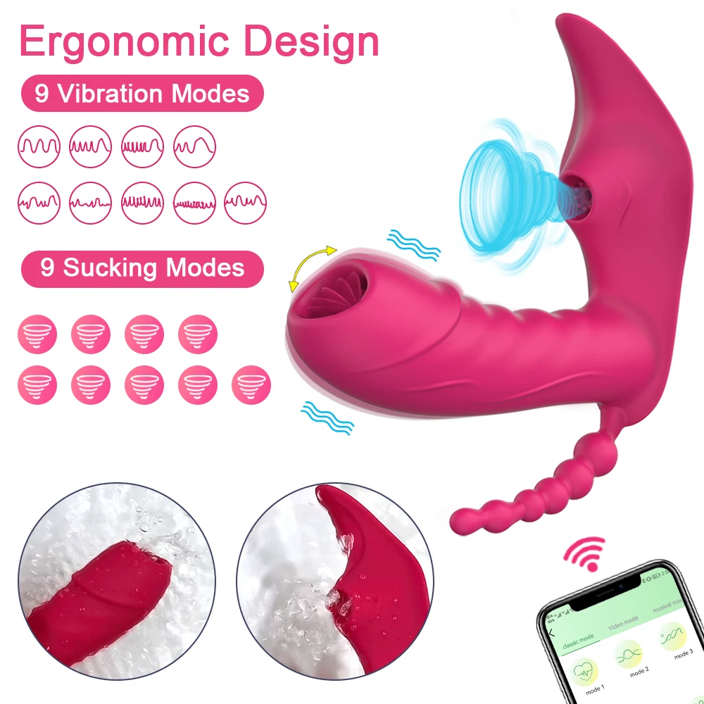 3 V 1 Bluetooth APP Dildo, Vibrator Ženski Masturbator Vakuumske Vagine, Klitoris Zanič Stimulator Spolnih Igrač za Ženske Nekaj Odraslih 18
