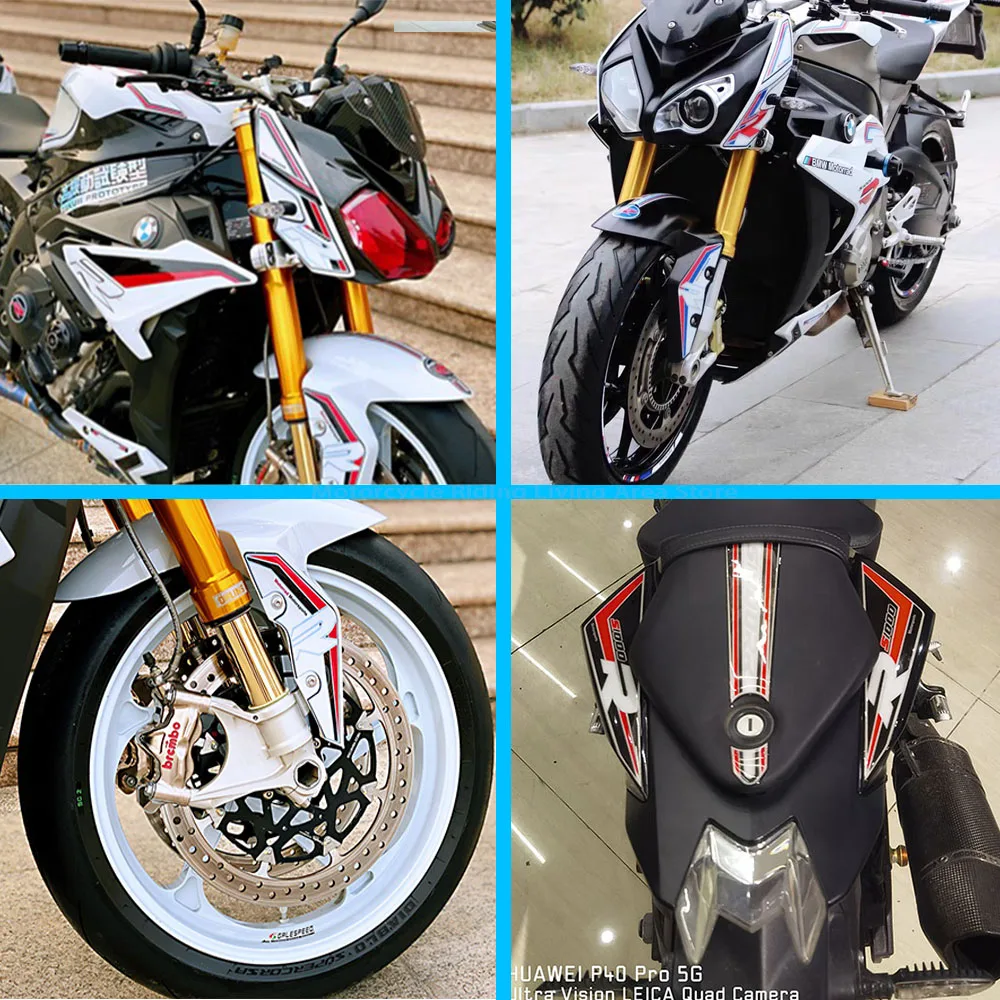 3D motociklistična samolepilne nalepke Oklep nalepke Lupini dekorativne Za BMW S1000R s1000 r 2015-2018 Luči, odsevna nalepka