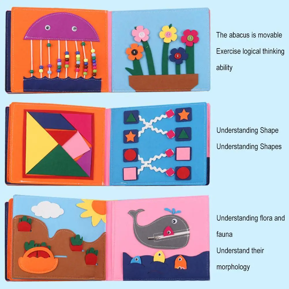 3D Otroška Zgodba Krpo Knjiga Stroj Montessori Toddlers Izobraževanje Razvoju Učnih Odbor Dropshipping Navade Zaseden Zgodaj Knowl O9H2