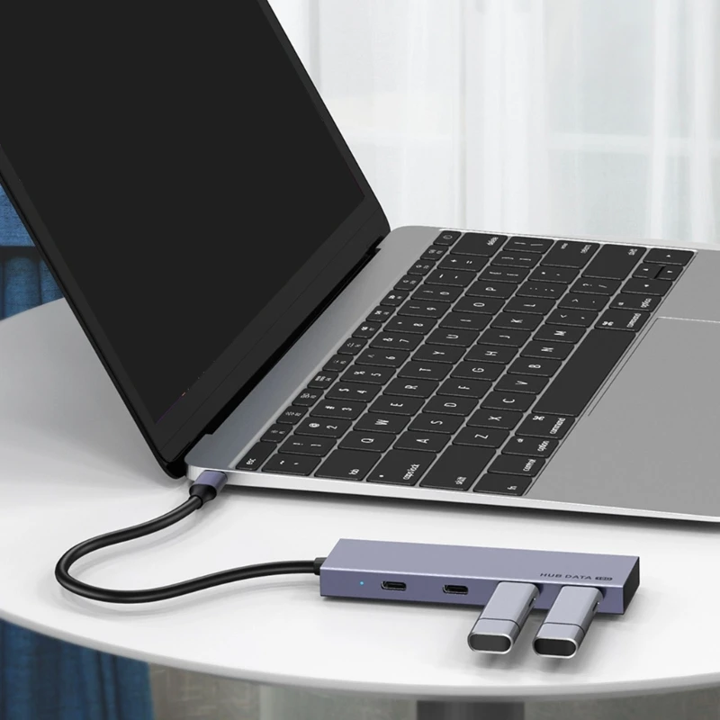 4 Vrata USB C do USB3.1 Tip-C Splitter Adapter USB C Hub 10Gbps Prenos Podatkov Aluminij Zlitine USB Docking Station