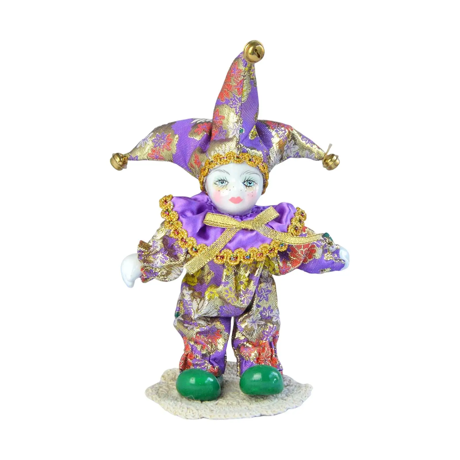 6inch Klovn Lutka je Oblečena v Kostum Smešno Halloween Dekoracijo Kota Model za Spominkov