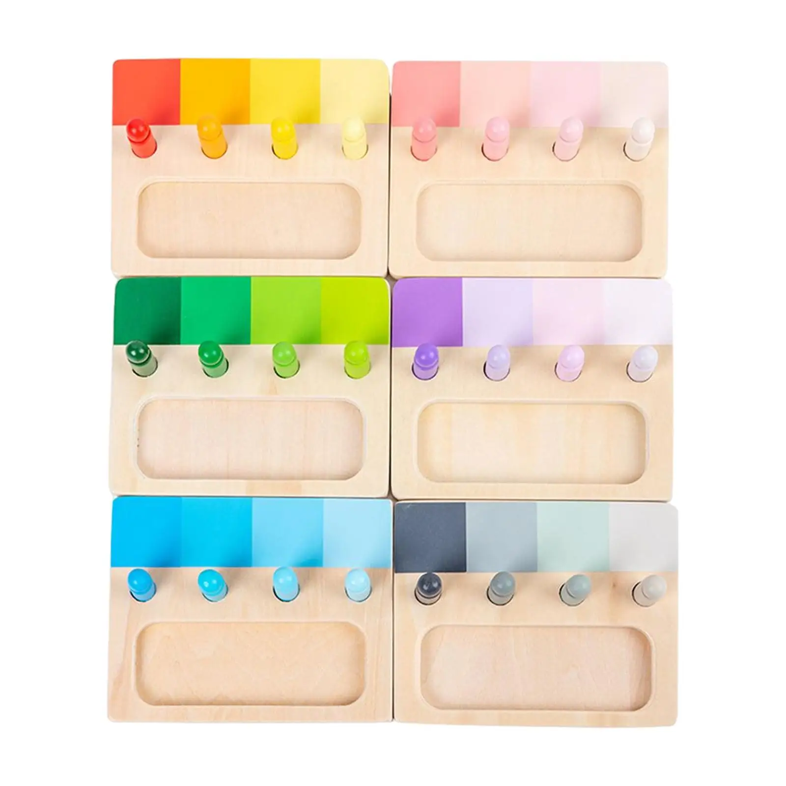 6x Montessori Barvna paleta Organoleptične Izobraževalnih Orodij Barvna Podobnost