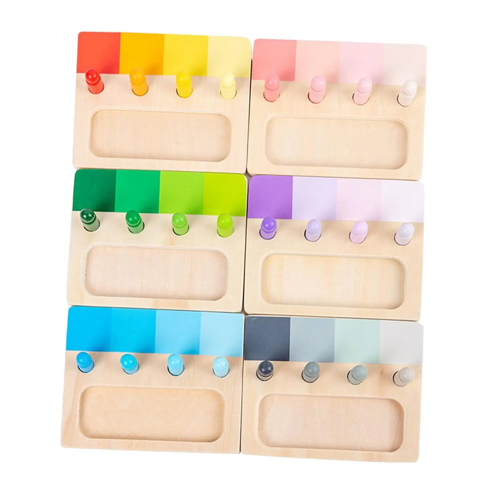 6x Montessori Barvna paleta Organoleptične Izobraževalnih Orodij Barvna Podobnost