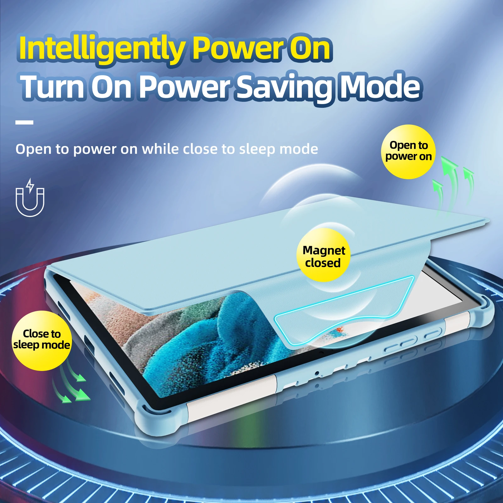 720 Stopinj Vrtljiv Smart Ohišje za Samsung Galaxy Tab A8 SM-X200 SM-X205 10.5 palčni z Auto Spanja Zbudi Smart Ohišje Pokrov