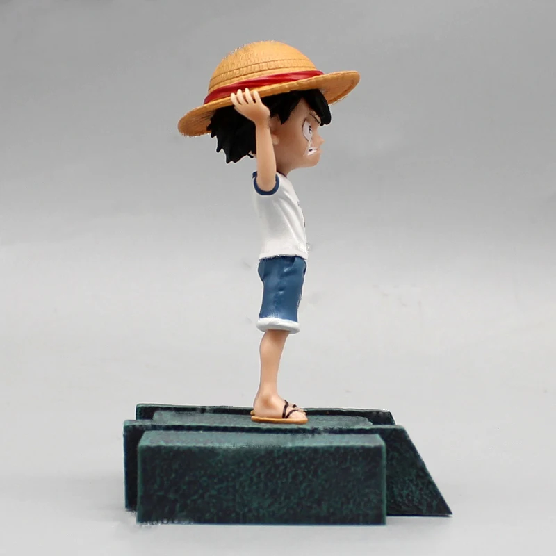 9 cm Enem Kosu Anime Mini Slika srčkan Otroštva Jok WcF Dobili slamnik Luffy Lutka Akcijske Figurice za Dekoracijo Modela Igrače Kompleti