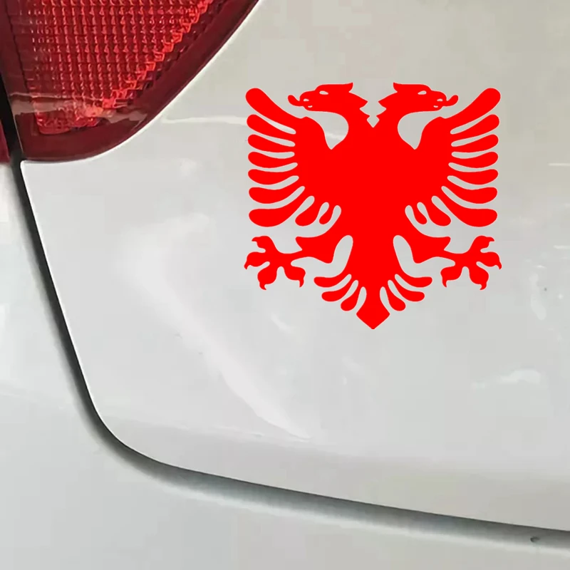 Albanski Orel Reflektivni Smešno Avto Nalepke, Vinilne Nalepke Nepremočljiva Avto Auto Nalepke Srebrna/ Črna za Odbijač