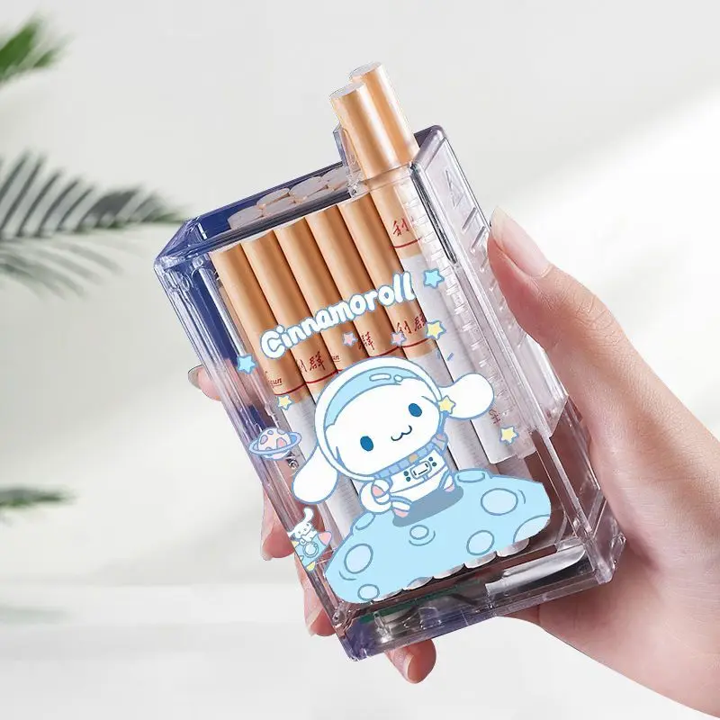 Anime Sanrio Jasno Cigaret Primeru Kuromi Pribor Srčkan Risanka Kawaii 20Pcs Pack Prenosni Cigaret Polje Igrače za Dekleta Darilo
