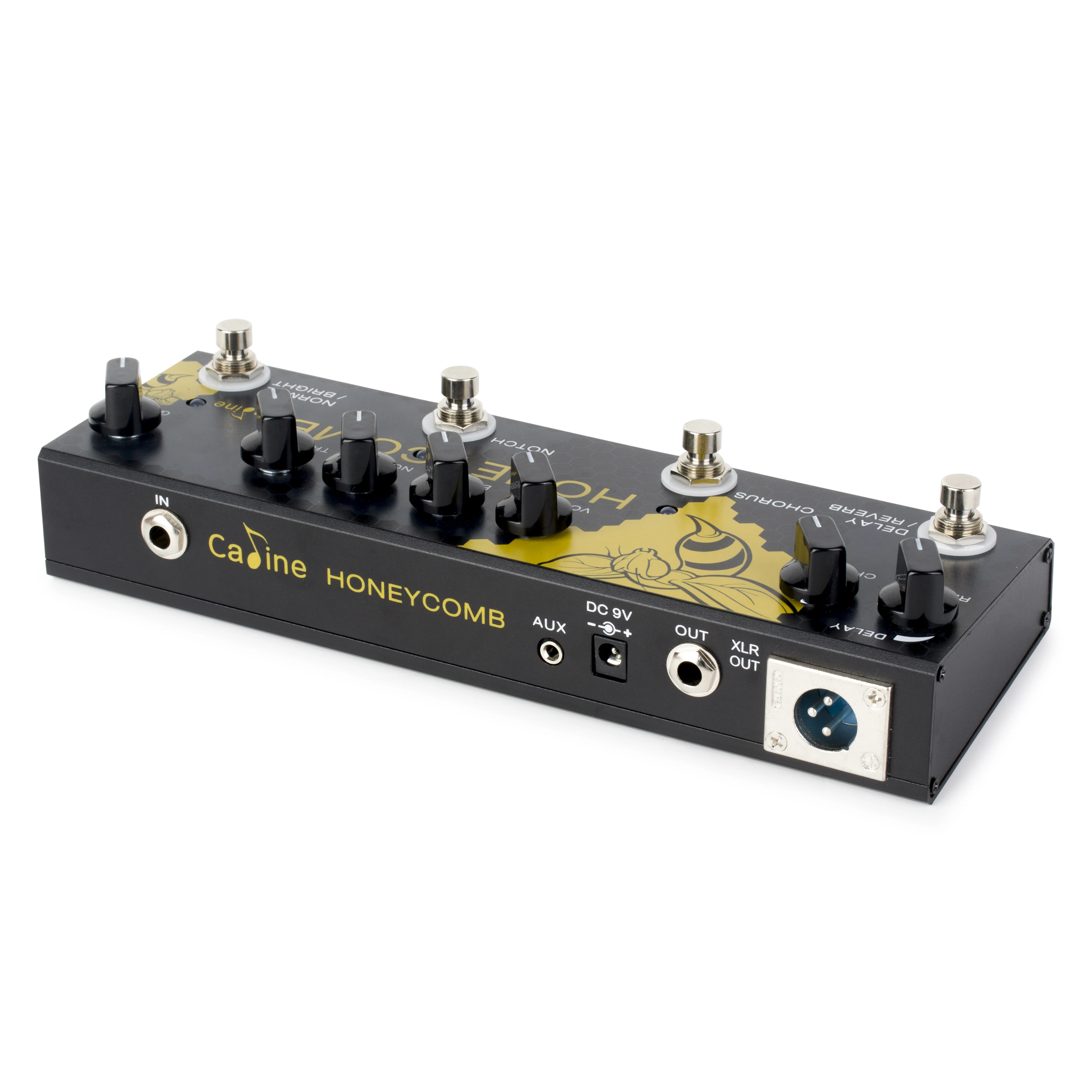 Caline CP-48 Honey Comb Digitalni Efekt Pedal za Akustično Kitaro, Multi-Učinki Pedal Chorus Delay Reverb Zarezo Povečanje EQ