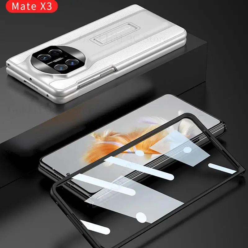 Capa Za Huawei Mate X3 Usnje Oporo Primeru Telefon Za Huawei Mate X3 ALT-AL00 Nevidni Oklepaj Zaslon Flim Zaščitnik Pokrov