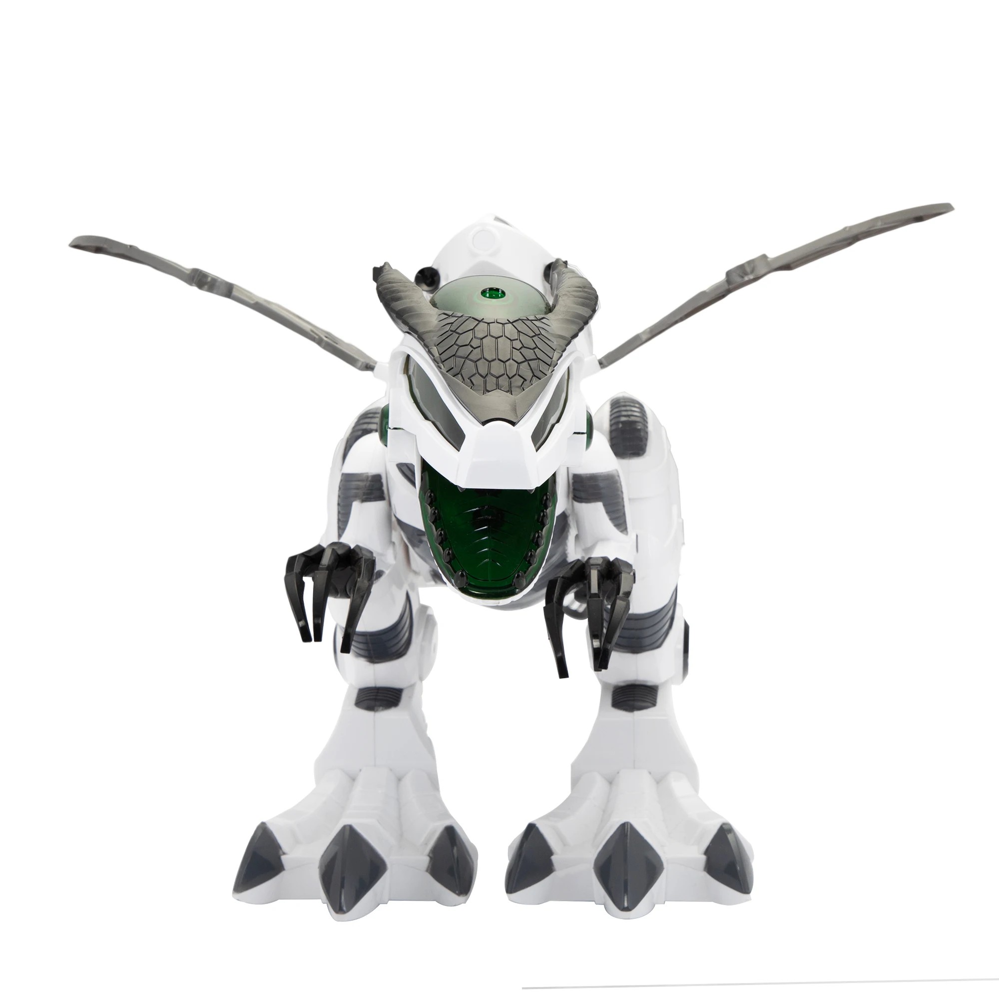 Daljinski upravljalnik Dinozaver Igrača, Inteligentni Dinozaver Robot s Spray Megle in Bitka Mode za Malčka, 3-10 let Stara, Siva & White