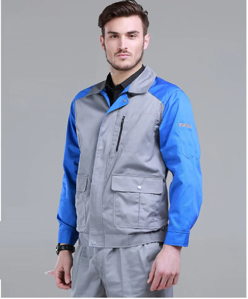 Delavec uniforme dolgimi rokavi moški ženske delo obrabe multi žepi Vrt tovarne delavnica mehanske avtomehanična delovni pajac