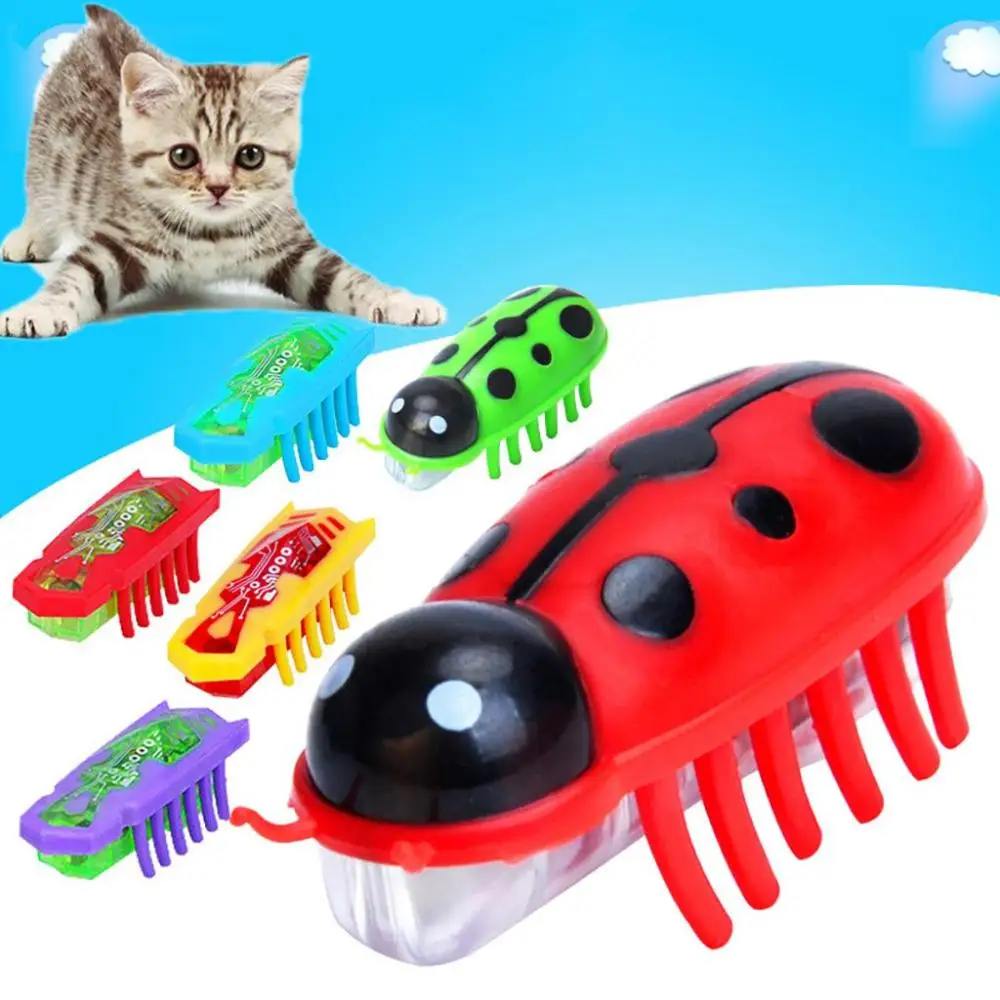 Delovanje 1 kos Pisane Uhaja Shake Samodejno Mačka Igrača Interaktivni Pet Dobave Električne Ladybug Električni Jjeza Igrača