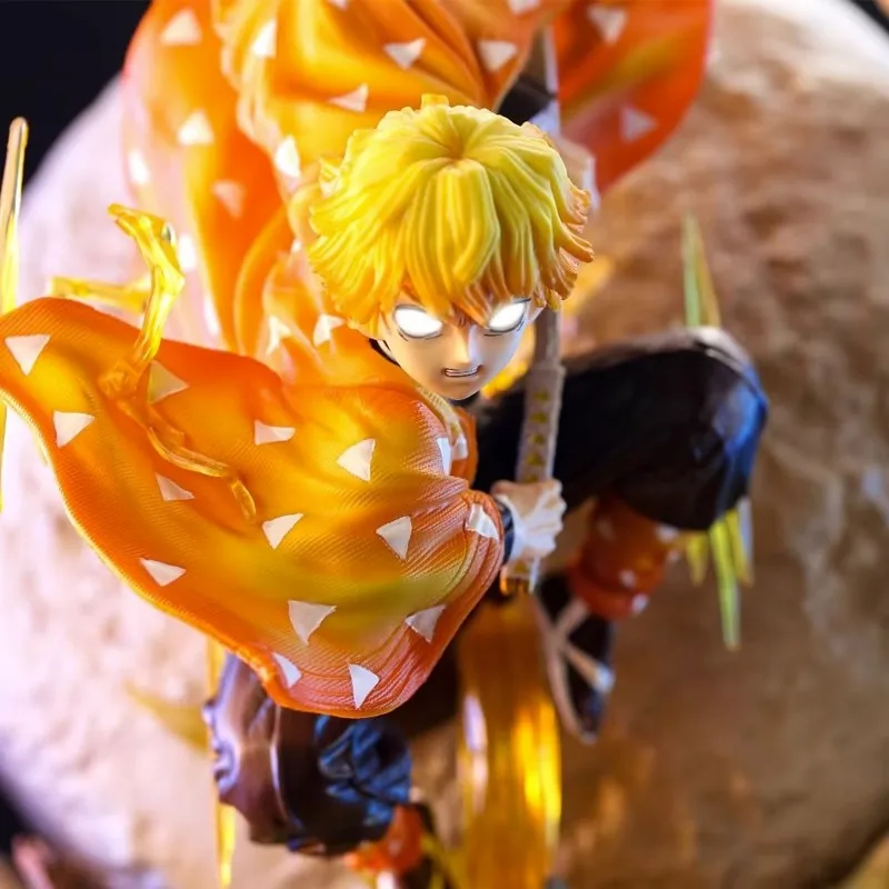 Demon Slayer Anime Slika 51 CM Agatsuma Zenitsu Super Posebne Učinke Scene Strele Flash Tri Glave Pvc Kip Model Darila