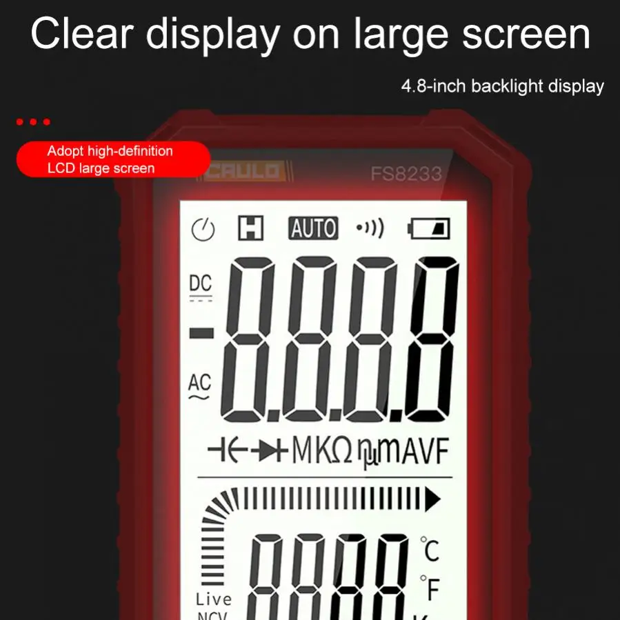 Digitalni Multi-funkcija Štetja AC DC Digitalni Zaslon True Odpornost Kapacitivnost Diode Temperatura Pogostost Ukrep