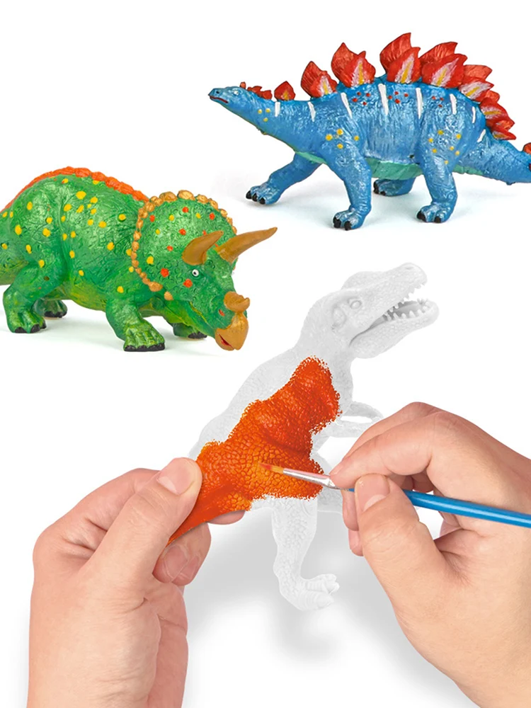 DIY Barvanje Barvanje Živali Dinozaver Model Risanje Grafitov Otroci Otroci Igrače DIY Kolorit Igrače Za Otroke DIY Umetnostne Obrti Set