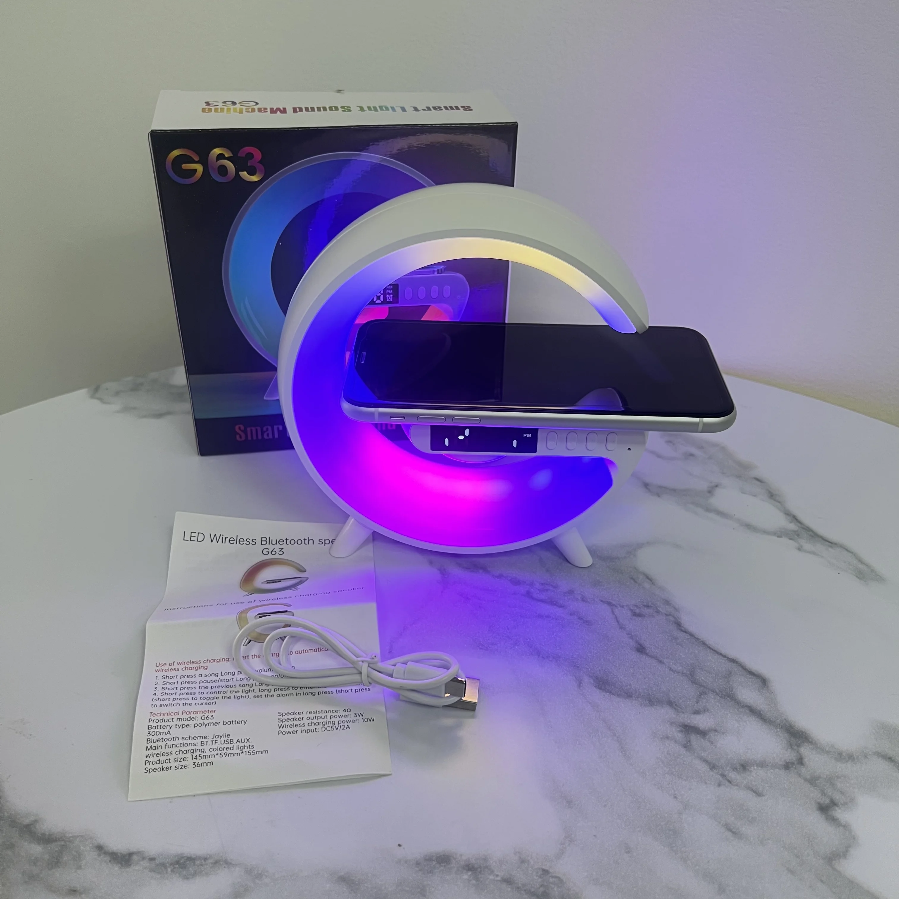 Dropshipping LED Lučka za nočno omarico Budilka Bluetooth Zvočnik Brezžični Polnilnik Glasbe Doma Dekor namizne svetilke Smart Svetilke ZDA/EU